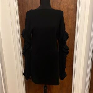 SHEIN Elegant Black Knitwear Dress